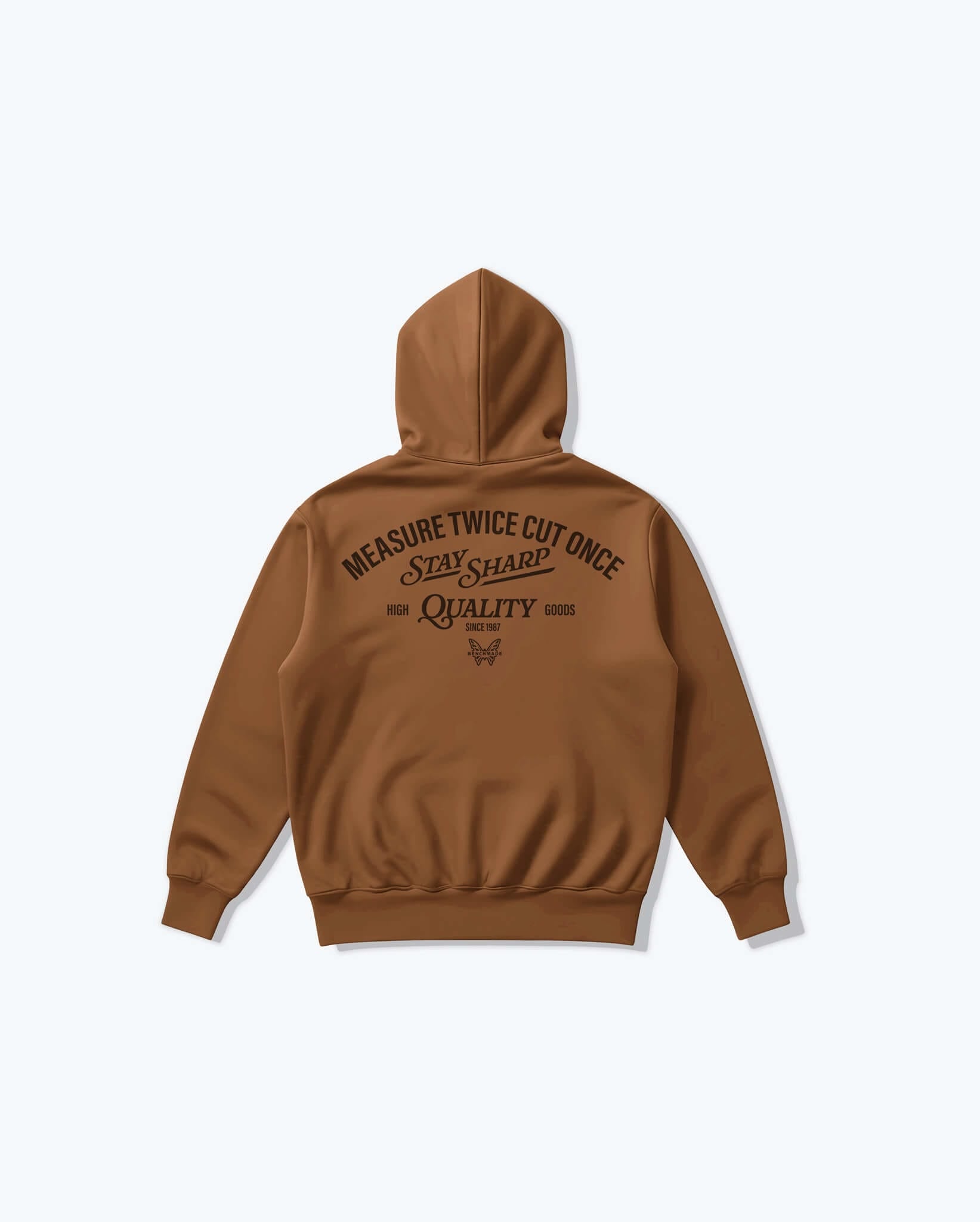 benchmade-stay-sharp-hoodie-kapuzenpullover-saddle-10oz-cotton-poly image 3