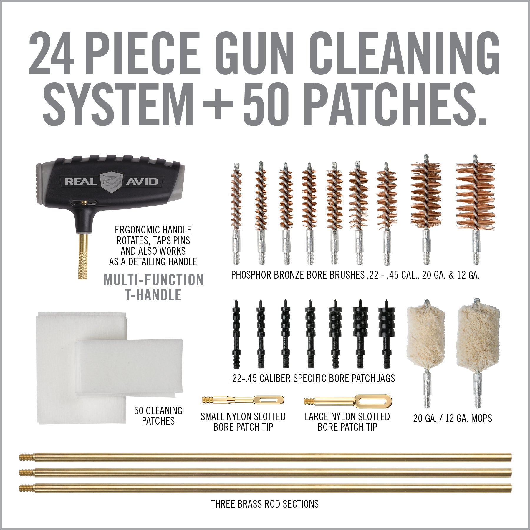real-avid-gun-boss-pro-universal-waffenreinigungs-set-f-r-22-45-und-12-20-ga image 3