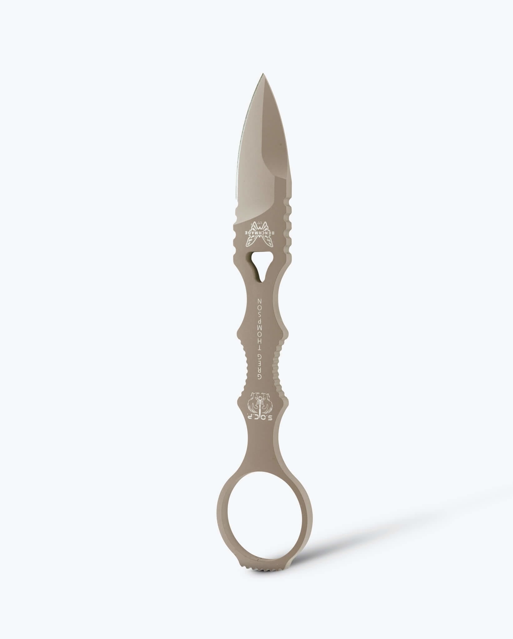 benchmade-mini-socp-dagger-177sn-sand-spear-point-440c-stahl image 1