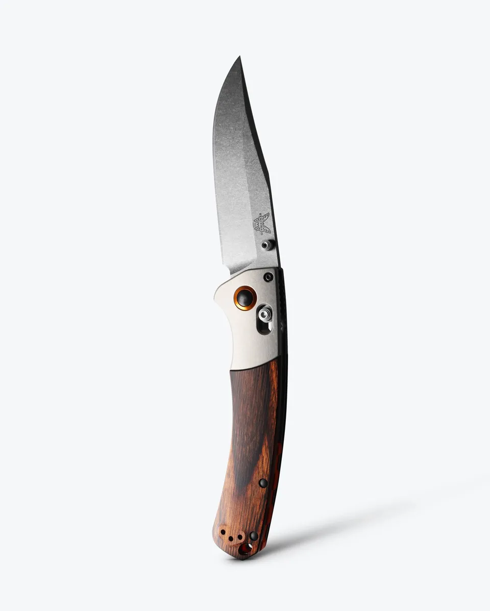 benchmade-crooked-river-15080-2-jagdmesser-gray-aluminum-wood-clip-point image 1