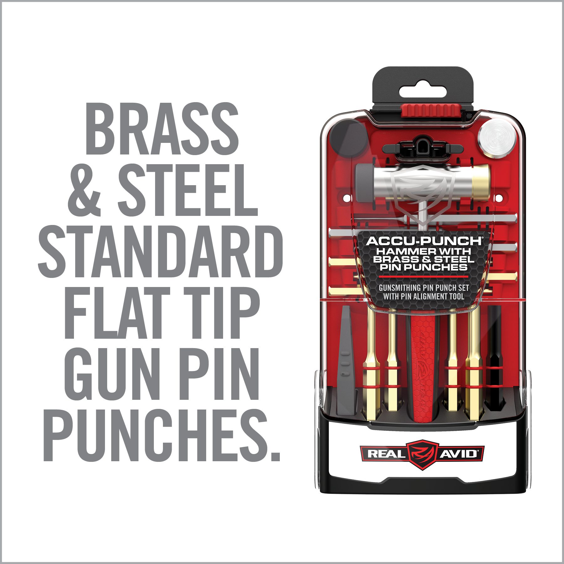 real-avid-accu-punch-hammer-set-messing-stahl image 3
