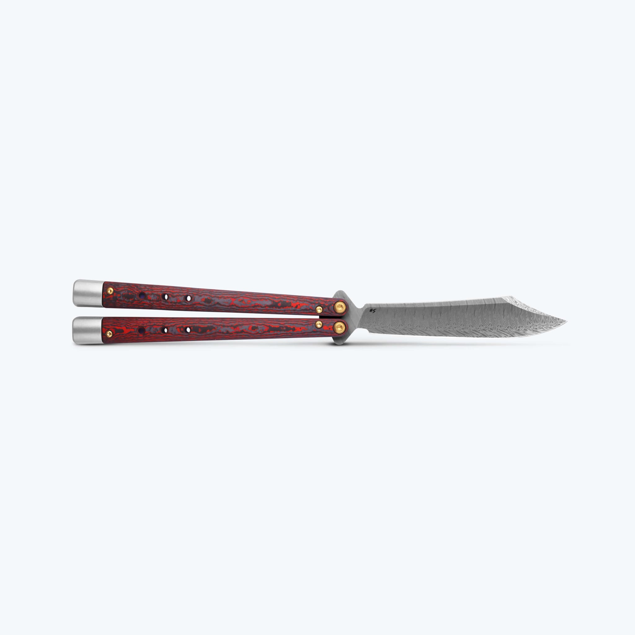 benchmade-necron-99-241-gold-class-bali-song-damasteel-lava-flow-red image 4