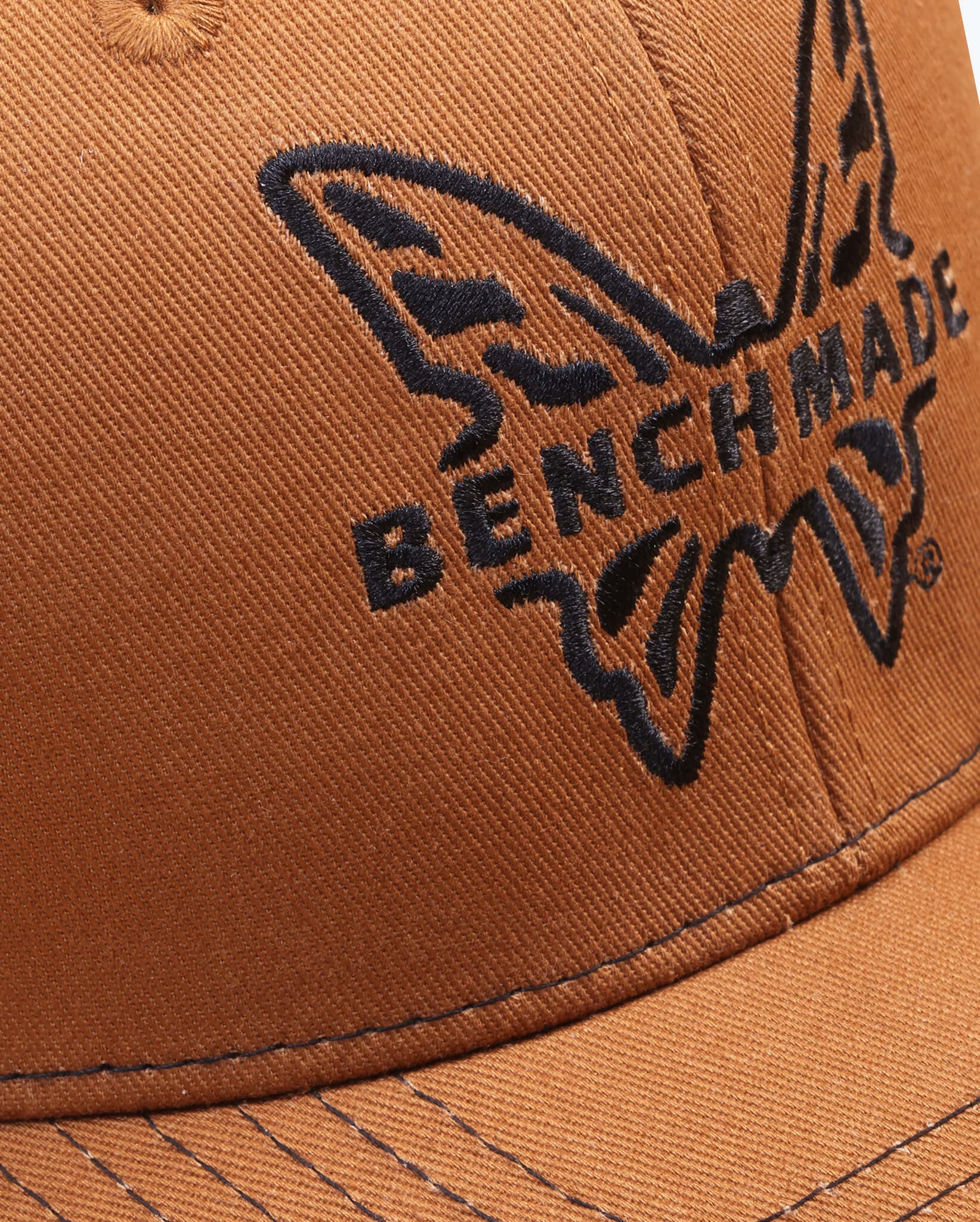 benchmade-classic-trucker-hat-caramel-black-snapback-cap image 5
