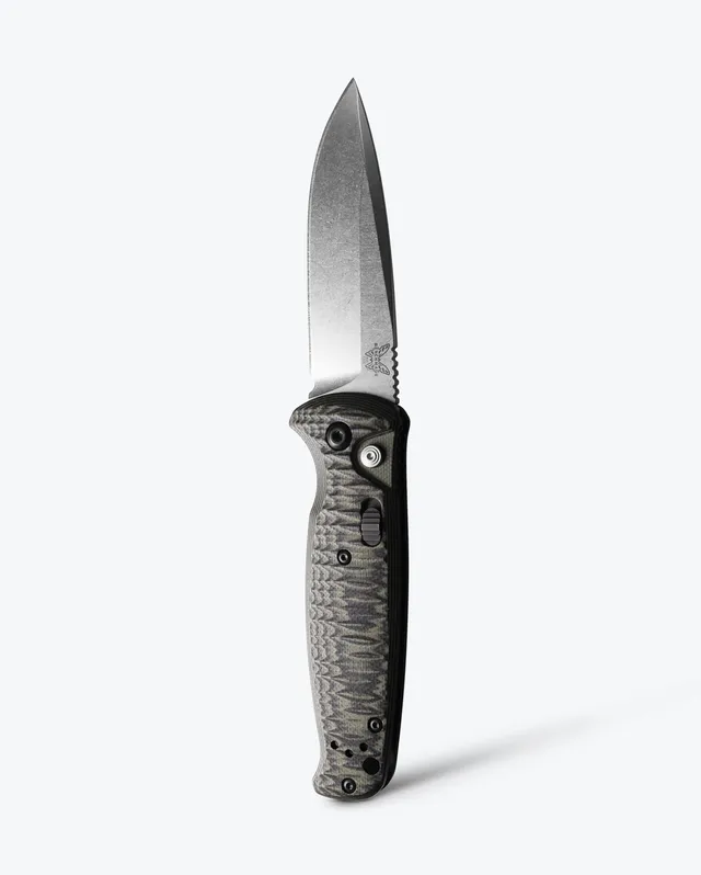 benchmade-cla-4300-1-automatikmesser-mit-gr-n-schwarzen-g10-griffschalen image 1