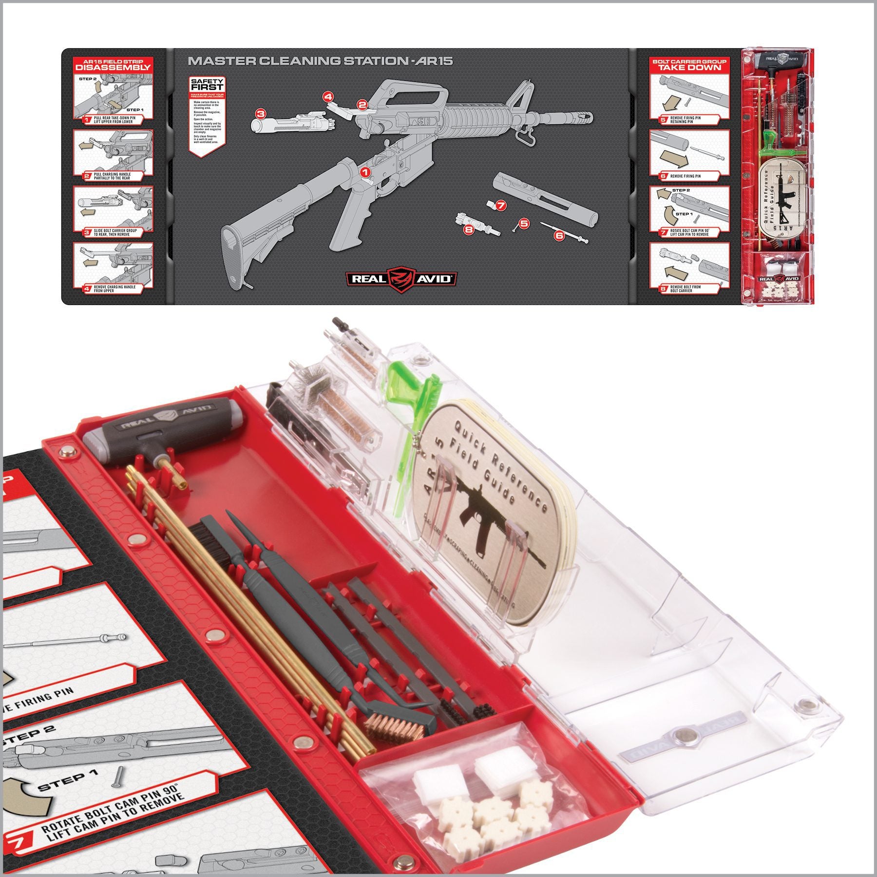 real-avid-master-cleaning-station-ar15-reinigungsstation-mit-matte-und-werkzeugk image 3