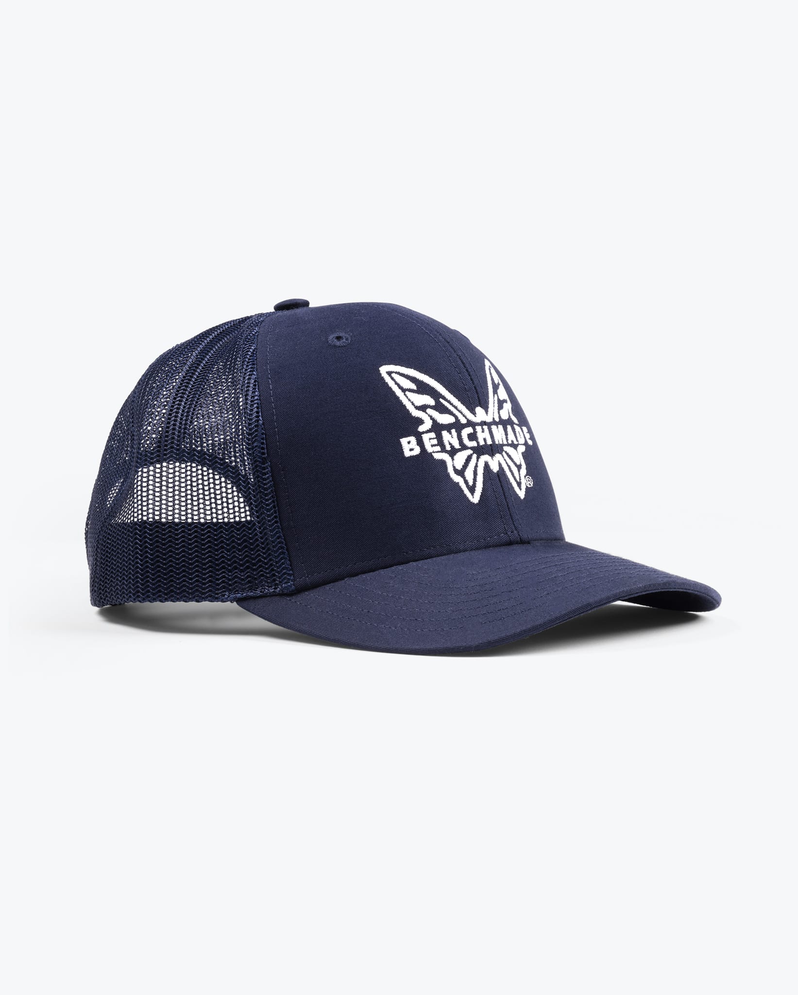 benchmade-logo-hat-navy-classic-trucker-cap-mit-snapback image 4