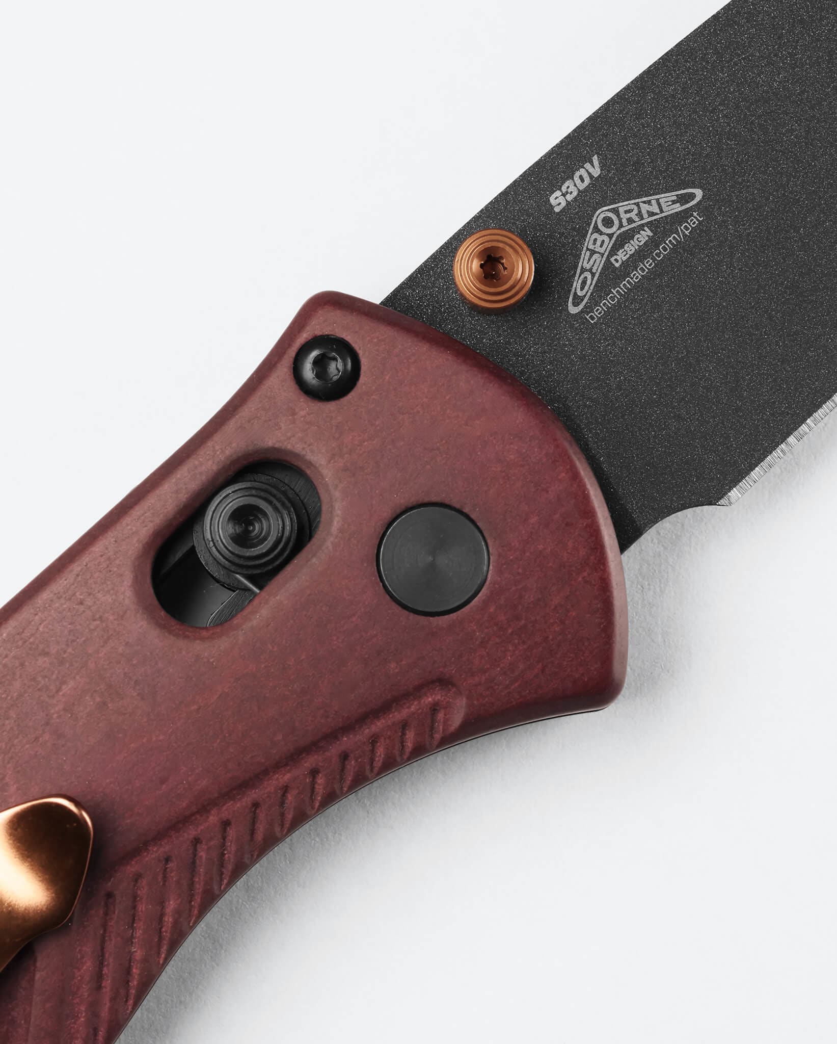 benchmade-mini-barrage-585bk-04-drop-point-taschenmesser-redstone image 5