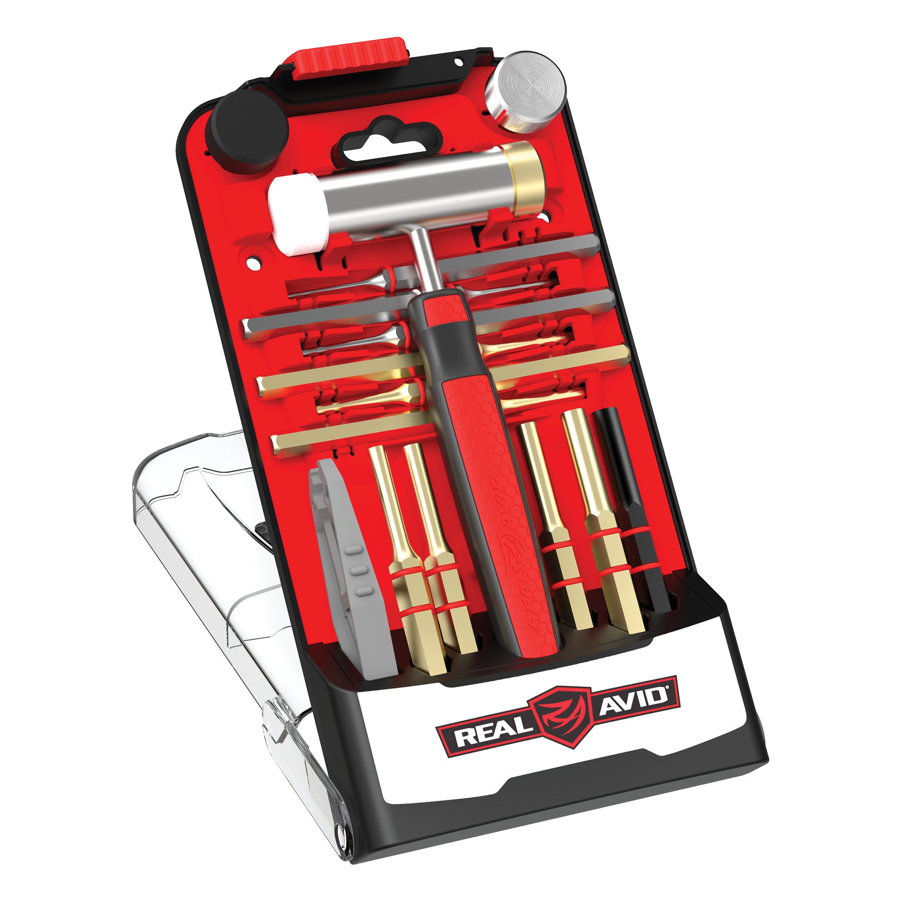 real-avid-accu-punch-hammer-set-messing-stahl image 2