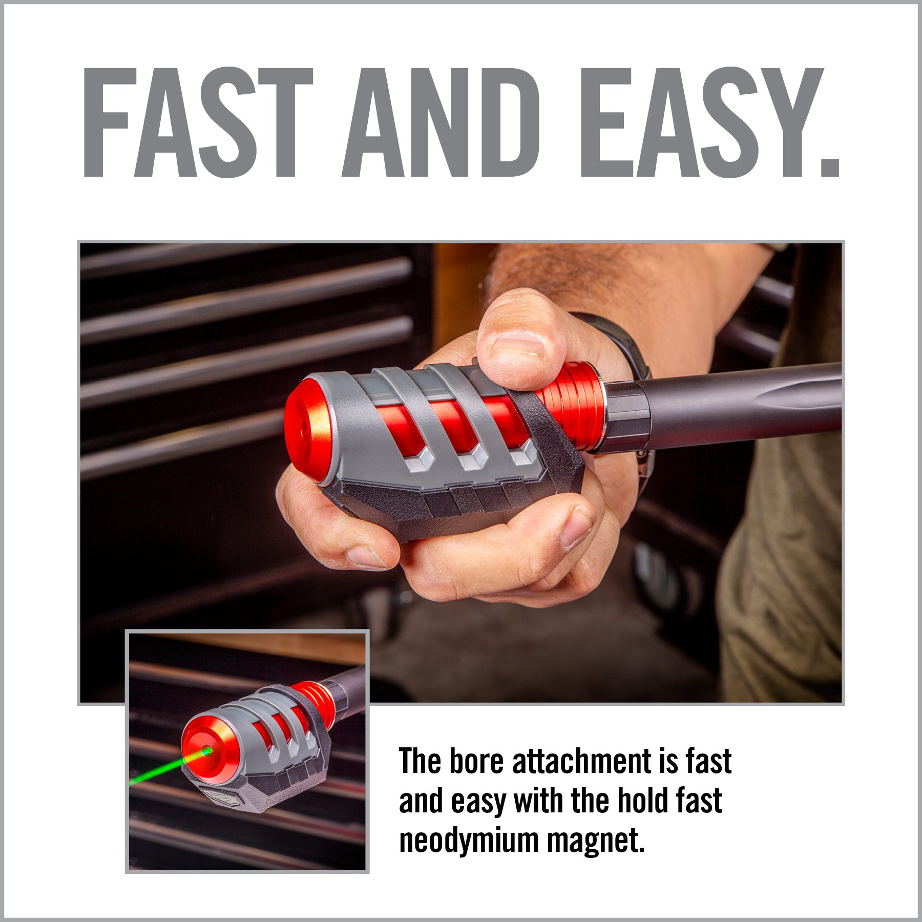 real-avid-viz-max-bore-sighter-laser-einschie-hilfe-gr-n-mit-magnet-halterung image 7