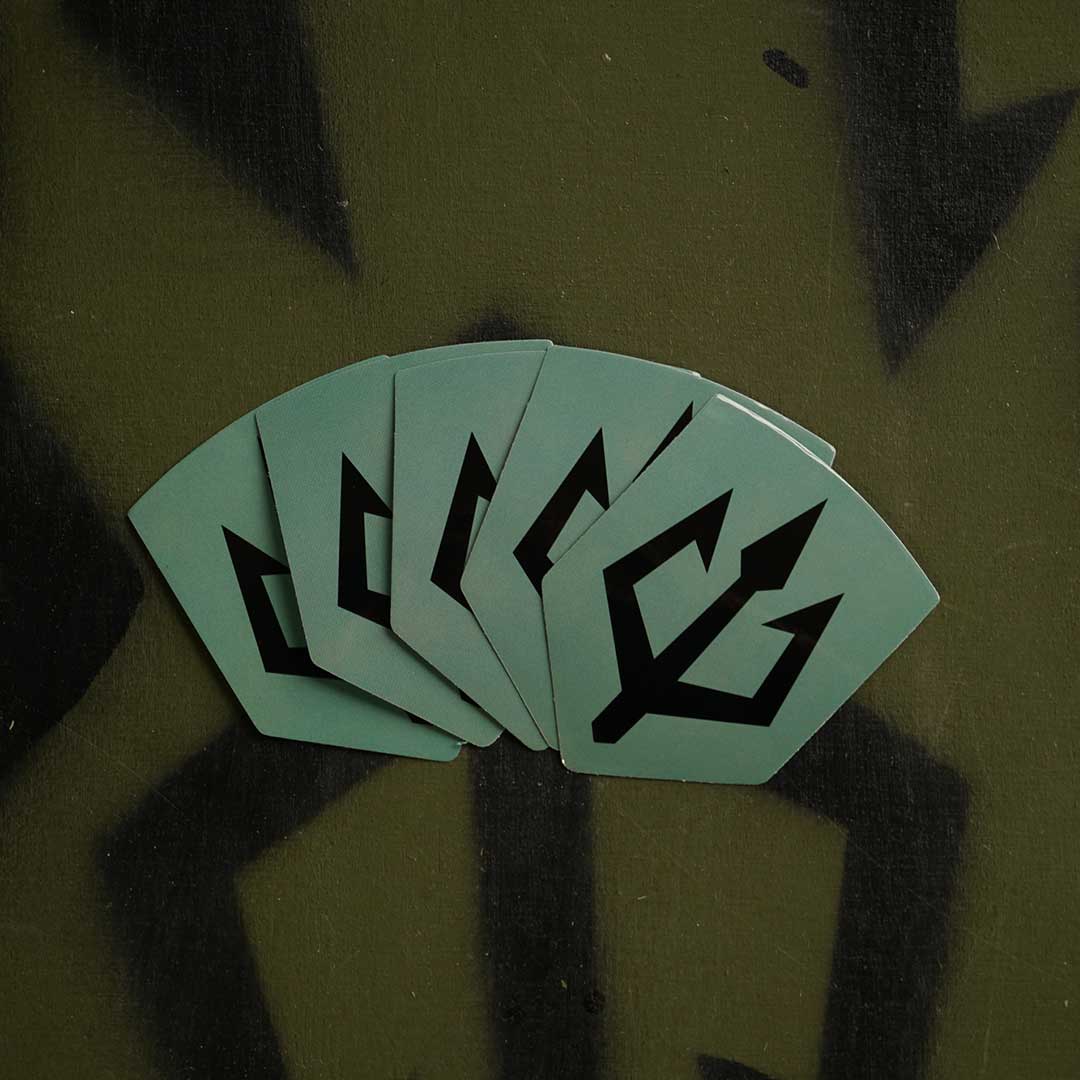 black-trident-sticker-patches-swag-pack image 3