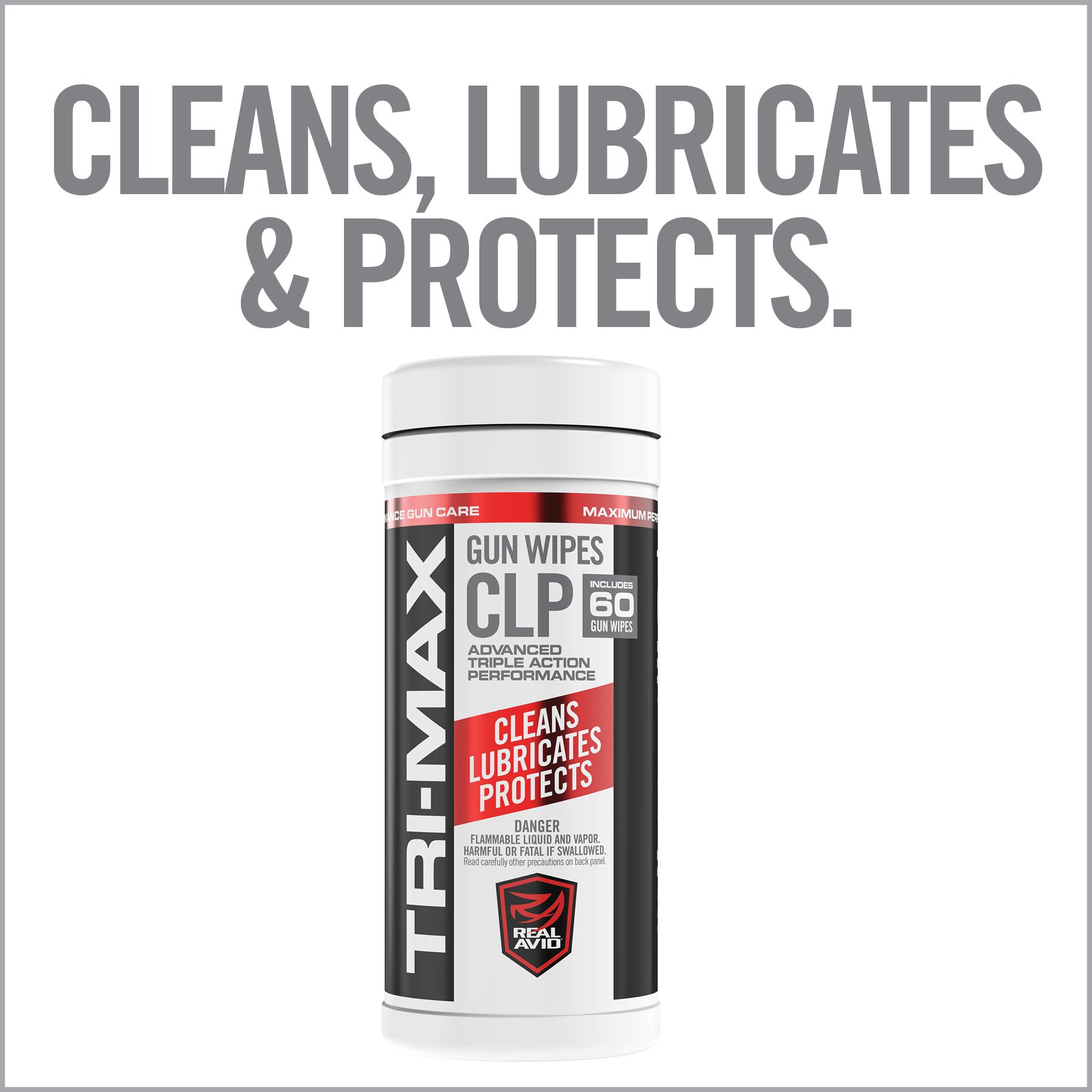 real-avid-tri-max-clp-gun-wipes-waffenpfleget-cher-60er-dose image 2